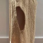 margaret o'leary Gold Knit Short Sleeve Cardigan with Pockets, size L Photo 9