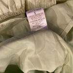 Mable Emory Smocked Ruffle Babydoll cotton mini dress NWT light green olive S Photo 3