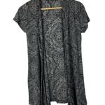 Agenda Y2K Gray & Black Printed Short Sleeve Cardigan S Photo 0