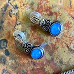 Blue & Silver Necklace Earrings Set Photo 2