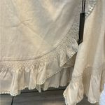 Greylin NWT Cream white wrap tie mini skirt w/Pom trim & ruffle hem size XS Photo 4