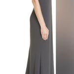 Badgley Mischka NEW  COLLECTION V-Neck Gown w Beaded Sleeves size 8 Photo 2