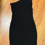 Urban Outfitters Dress Black One-Shoulder Mini Photo 0