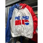 Pepsi  Cola Wind Breaker Jacket Zip Up Retro Logo Spell Out Women's Size Medium Photo 1
