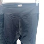 PINK - Victoria's Secret PINK Active Black High Waisted Velvet Leg Stripe Leggings Photo 5