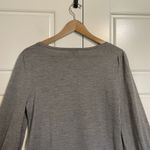 Talbots NWT  Women's Metallic Silver Long Sleeve Crew Neck Knit‎ Top Medium Photo 7
