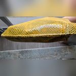 Rare Leyla Mitra Couture Crossbody Shoulder Bag – Yellow Snake Print Leather Photo 6