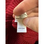 Croft & Barrow  Women Red Cable-Knit Sweater Turtleneck Size Large Winter Office‎ Photo 9