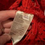 Free People Lolita Smocked Red Floral Long Sleeve Cropped Top Sz XS Photo 3