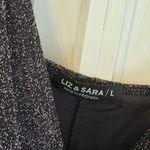 Liz & Sara Black Shimmer Stitch Maxi Dress Size‎ Large Photo 6