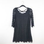 Gentle Fawn  black‎ laced scallop hem dress Photo 1