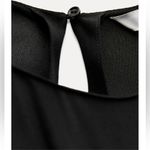 ZARA NWT ZW collection black cutout midi dress with gold brooch Photo 5