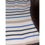 White House | Black Market  SLEEVELESS White Striped TOP- SIZE 10 Lined Photo 2