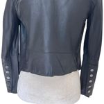 Bod & Christensen Zura Leather Jacket Women’s Size 2 Drape Front Studded Sleeves Photo 6