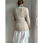 Michael Stars Linen Cardigan XS Tan Open Weave Neutral All Seasons Minimlaist Photo 9