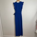 Baltic Born  Blue Ruffle Jumpsuit Tie Waist Size Large Photo 4