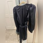 Dress Forum Navy blue mini dress satin wrap around Photo 4