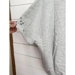 Catherine Malandrino Size S Grey Heather Pearl Studded Short Sleeve Sweatshirt Photo 7