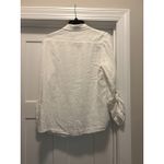 Jones New York Jones & Co White Linen Long Sleeve Button Down Shirt Top Women's Size XL Preppy Photo 3