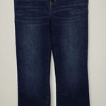 Betabrand 4-Pocket Jeans Sz Large Yoga Denim Pull on Pants Dark Wash Straight Photo 0