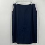 NWT VTG Mr Jaxx Virgin Wool Blue Skirt Canada Academia Secretary Preppy Nautical Size 14 Photo 3