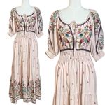 Anthropologie  The Somerset Puff Sleeve Maxi Dress Cream Floral Medium Cottage Photo 6