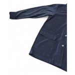 Merona Women's Dark‎ Blue Velour Button-Up Overshirt Y2K Luxe Minimalist Cozy Core Photo 8