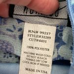 Vintage Y2K sleeveless tank top retro floral paisley print blue purple small Photo 3