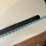 MW Black Genuine Leather Silver Studded Chunky Buckle Belt Size Small NEW Photo 3