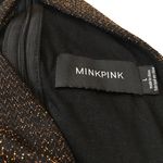 MINKPINK | Black & Gold Sparkle High Neck Romper Photo 5