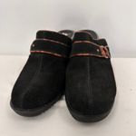Coldwater Creek  Black Leather Heeled Clogs Mules Size 9.5 Photo 7