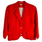 Cremieux Large Blazer Linen Vibrant Orange Lined Jacket Single Button 197 Photo 0