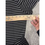 Maeve  Anthropologie Corset Peplum Top Black White Stripe Puff Sleeve Size Small Photo 5