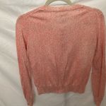 Banana Republic : Pink/Cream cardigan sweater- abstract pattern- lightweight- M Photo 9