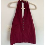 Forever 21 Y2K Juniors L Burgundy Halter Jumper Mini Dress Academia Twee Fall Photo 1