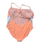 J.Crew NWT  Women's Active Colorblock One-Piece Swimsuit Size 22 Orange Coral Photo 3