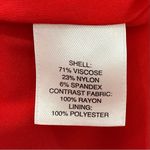 Classiques Entier  Red Sheath Dress Cap Sleeve Size 8 Knee Length Photo 3