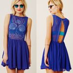 Blessed Are The Meek Revolve Ethereal Embroidered Mini Dress in Blue Size 0 XXS Photo 1