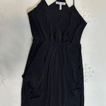 BCBGeneration Draped Sleeveless Faux Wrap Mini Dress - Black - XS Photo 4