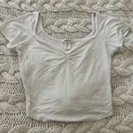 Sweetheart Neckline Crop Top White Size M Photo 1