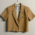 Monteau  Tan Short Sleeve Blazer Photo 0
