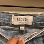 AGOLDE  Riley High Rise Distressed Light Wash Denim Straight Crop‎ Jeans Size 31 Photo 5