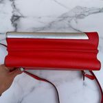 Fendi Demi Jour textured red silver leather top handle satchel shoulder bag Photo 6