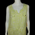 Ruby Rd . White Lime Green Sunburst Sleeveless Mini Dress Waist Tie Womens 6 NWT Photo 8