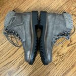 Esprit | Cadis Distressed Gray Faux Leather Fur Trim Lace Up Ankle Boots Size 8 Photo 8