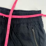Athleta Cabo Linen Jogger pants zip pockets in black sz 6 petite Photo 6