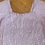 We The Free Free People jersey lilac top blouse elastic body puff sleeves Sz XL Photo 2