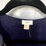 Anthropologie  Tiny Blue Persian Pear Paisley Split Neck Mixed Media Boho Top S Photo 4