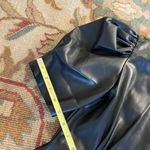 ZARA  Black Faux Leather Midi Dress Photo 6