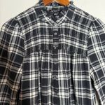 J.Crew Ruffleneck cotton-blend flannel popover in Berkshire plaid Sz XS Photo 9